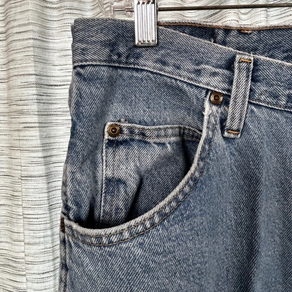 Wrangler Regular Fit Blue Mens 38x32 Straight Leg Denim Jeans